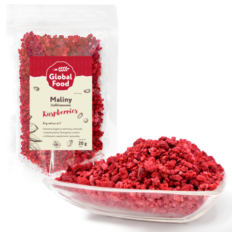 MALINY LIOFILIZOWANE GRYS 20g MALINY LIOFILIZOWANE GRYS 20g