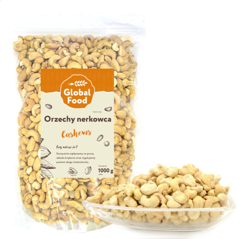 ORZECHY NERKOWCA CAŁE 1kg ORZECHY NERKOWCA CAŁE 1kg